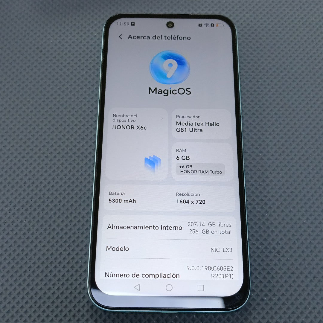 CELULAR HONOR X6C NIC-LX3 (2025) 256 GB 6 GB RAM (SEMINUEVO)