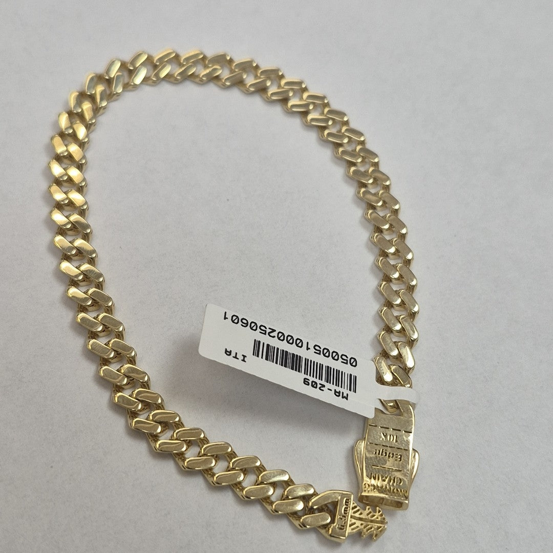 PULSERA CABALLERO MONACO ORO 10K 7.3 (NUEVO)