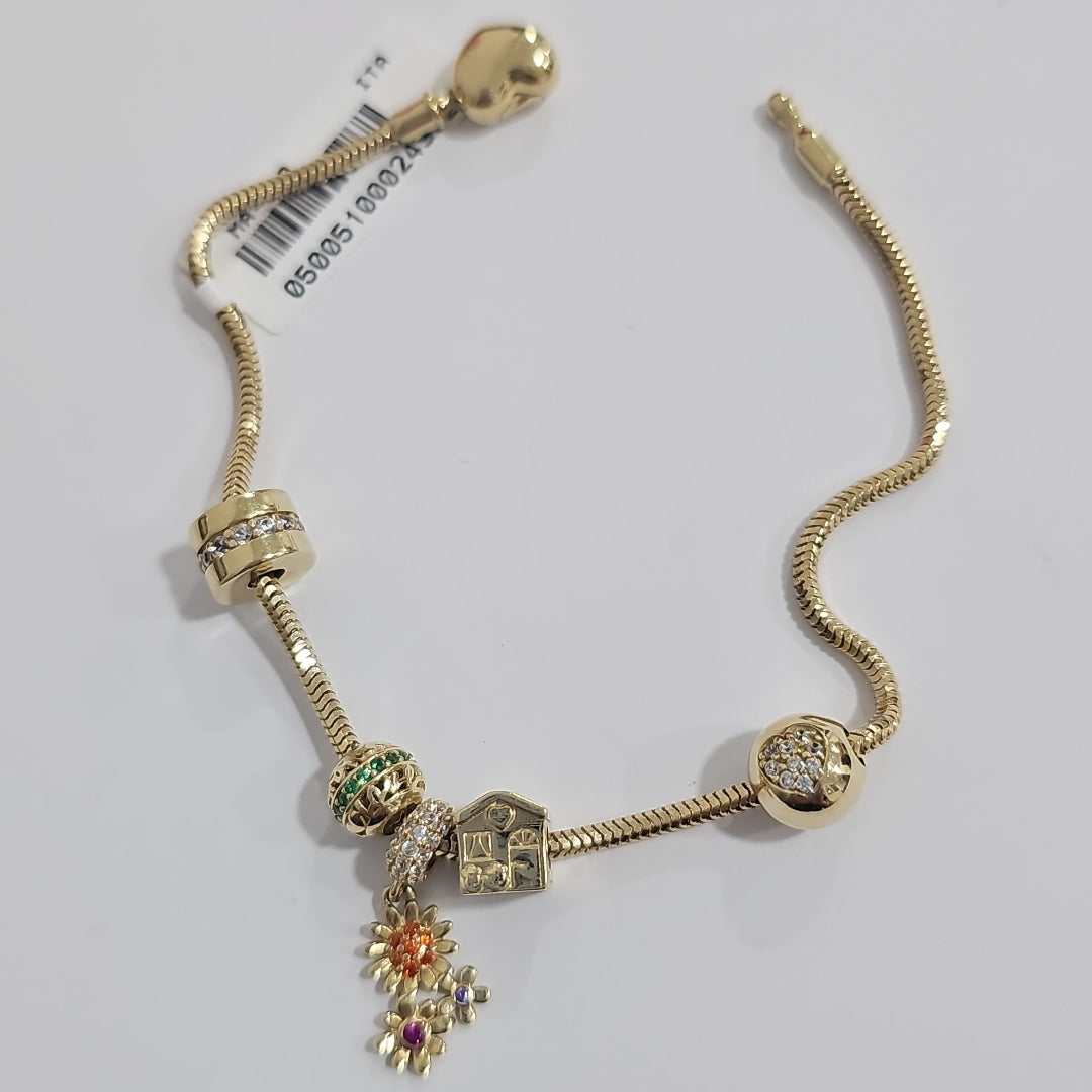 PULSERA CHARM ORO 14K 9.8 (NUEVO)