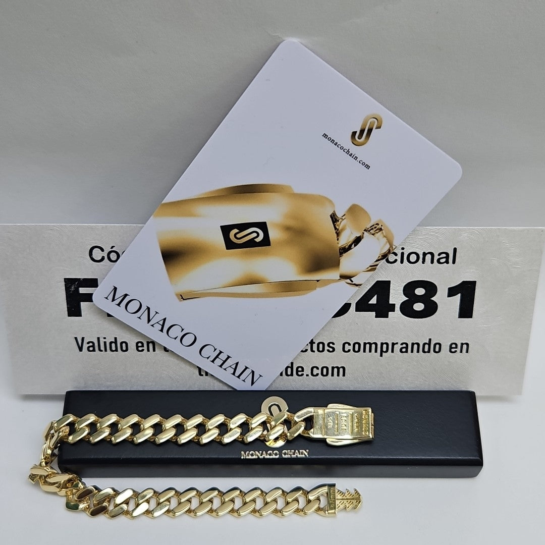 PULSERA MONACO ORO 14K 9.6 (NUEVO)