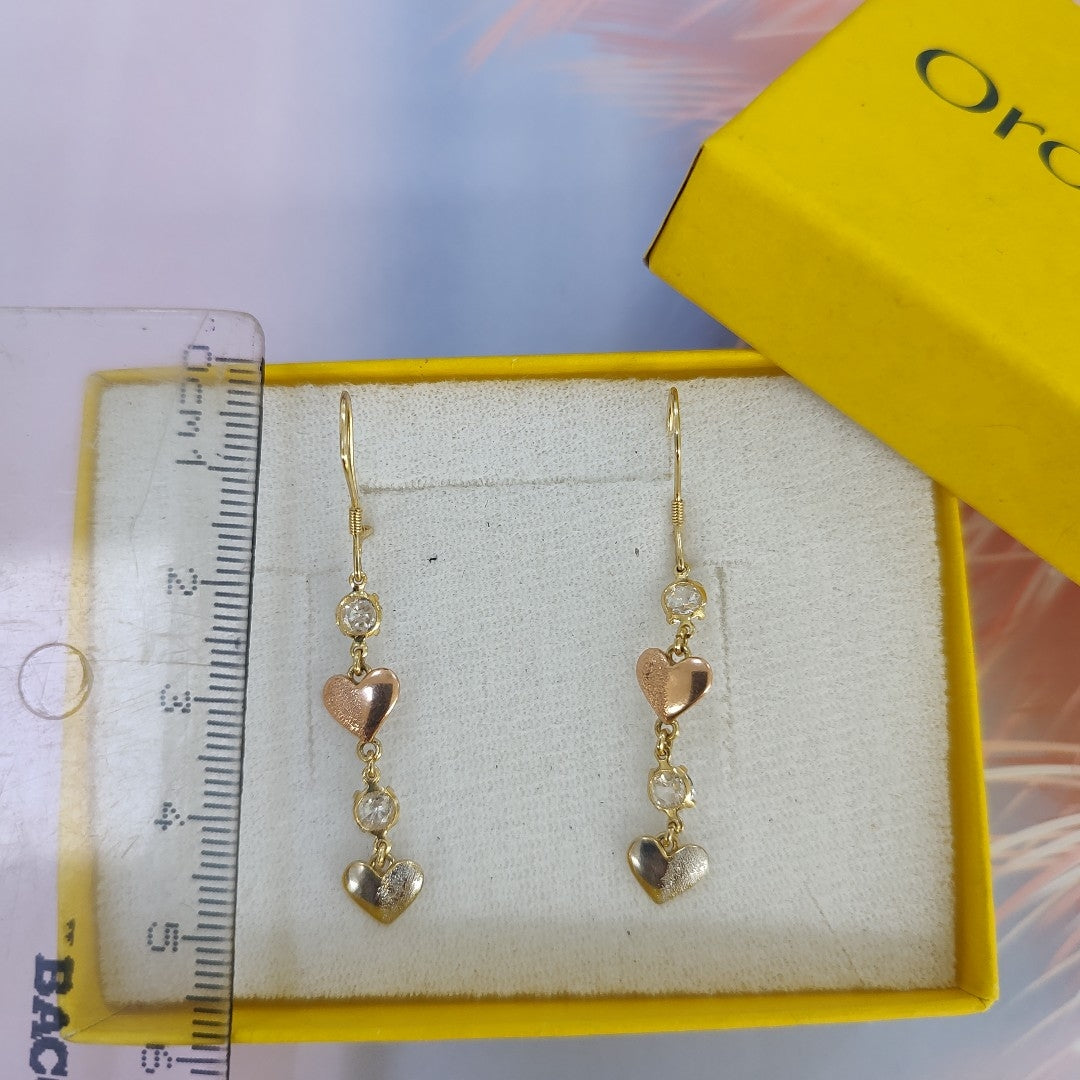 ARETES PAR ORO 14 K 1.3 GRMS (SEMINUEVO)