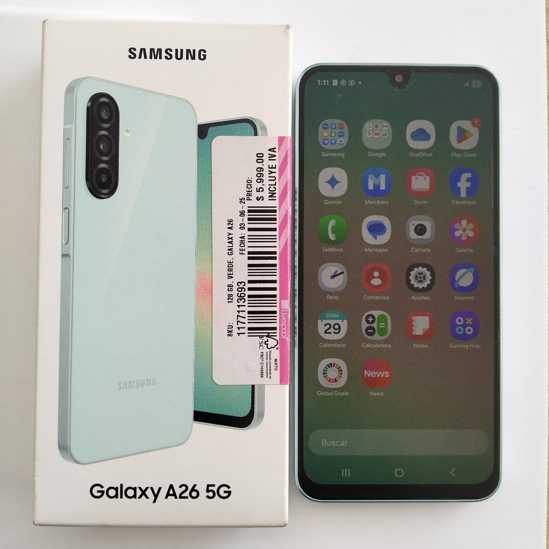 CELULAR SAMSUNG GALAXY A26 5G SM-A266M (2025) 128 GB 6 GB RAM (SEMINUEVO)