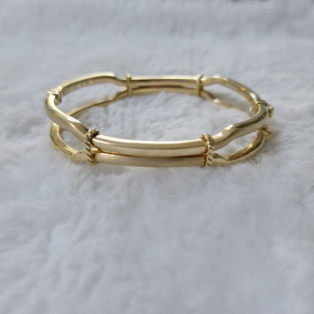 PULSERA RIGIDA ORO 14 K 11.1 GRMS (SEMINUEVO)