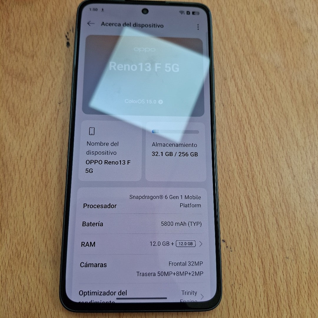 CELULAR OPPO  RENO 13F 5G CPH2699 (2025) 256 GB 12 GB RAM (SEMINUEVO)