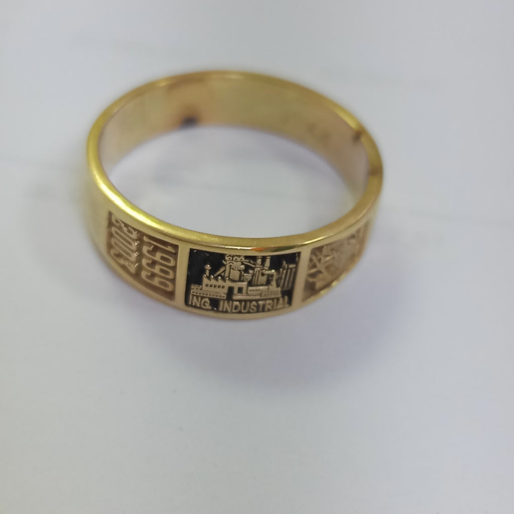 ANILLO DE GRADUACIÓN ORO 14 K 6.5 GRMS (SEMINUEVO)