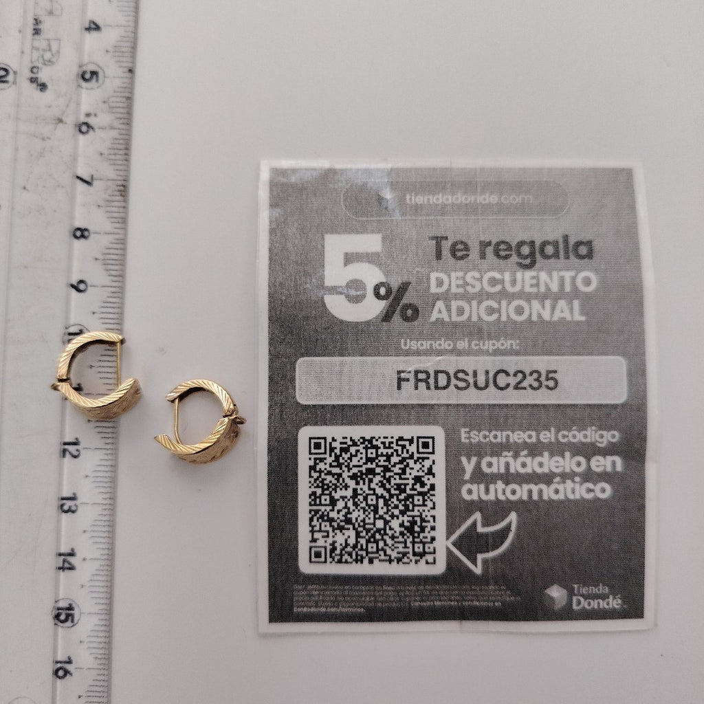 ARETES PAR ORO 18 K 2,90 GRMS (SEMINUEVO)