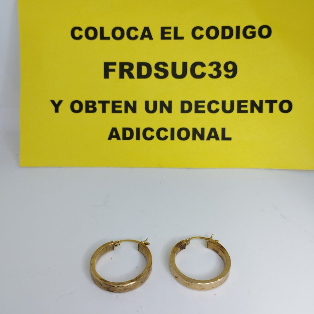 ARRACADAS PAR ORO 14 K 3 GRMS (SEMINUEVO)