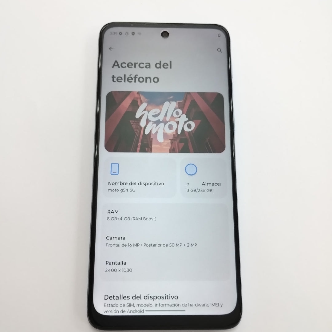 CELULAR MOTOROLA MOTO G54 5G XT2343-1 (2023) 256 GB 8 GB RAM (SEMINUEVO)