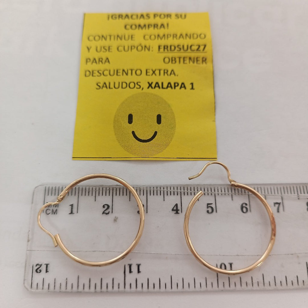 ARRACADAS PAR ORO 14 K 1.8 GRMS (SEMINUEVO)