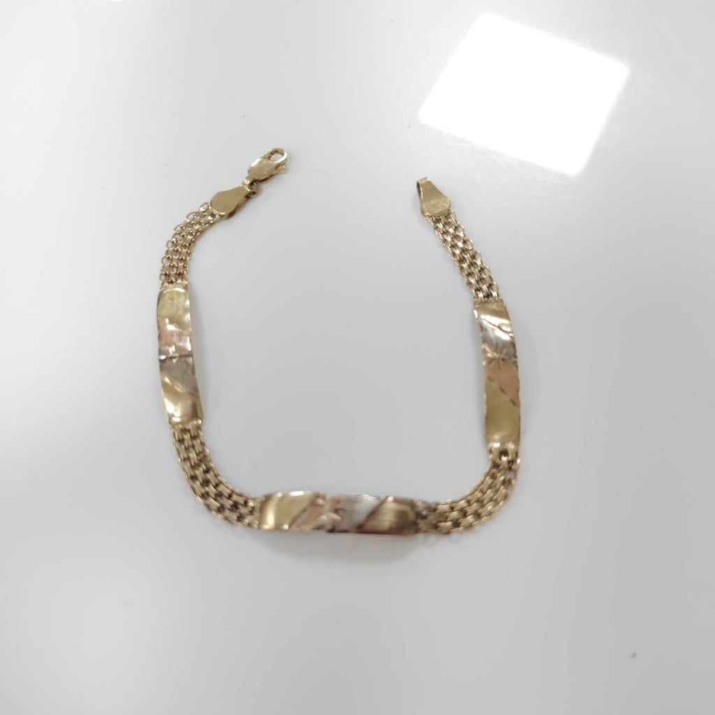 PULSERA ORO COMBINADO 10 K 4.3 GRMS (SEMINUEVO)