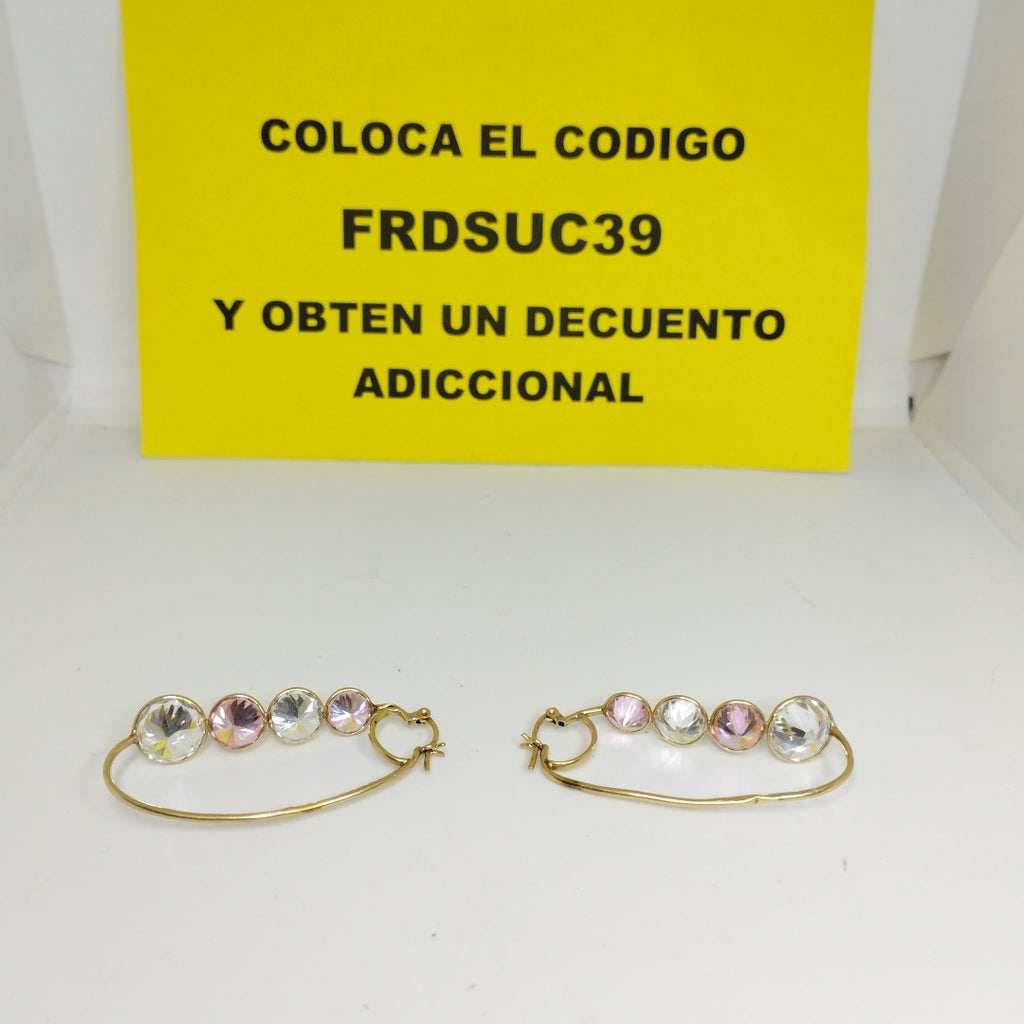 ARETES PAR ORO 14 K 8 GRMS (SEMINUEVO)