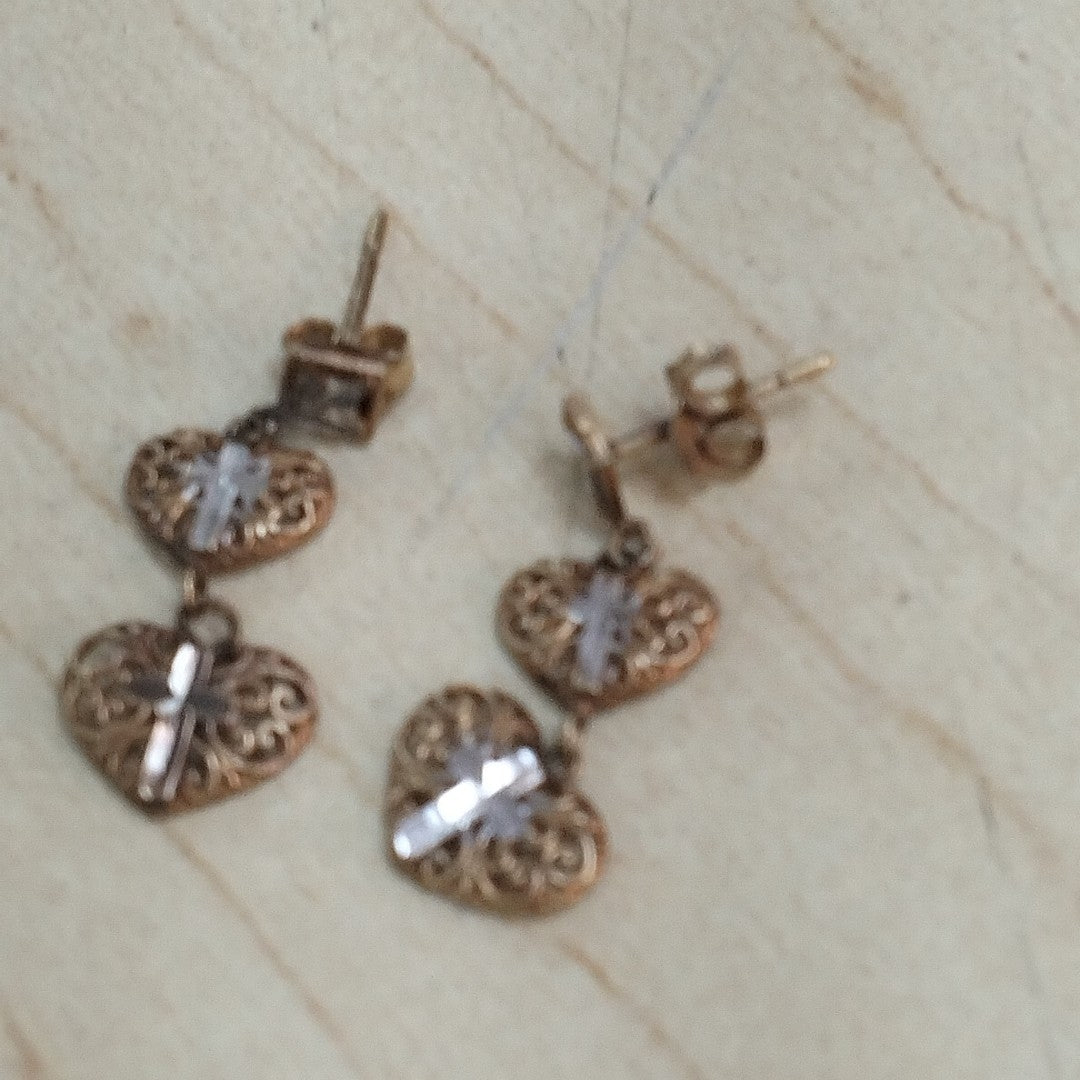 ARETES PAR ORO, RODIADO 10 K 1 GRMS (SEMINUEVO)