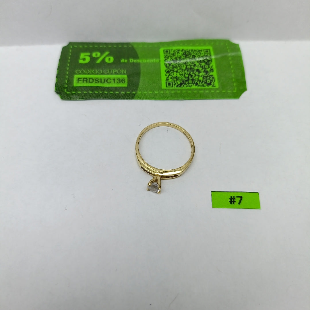 SOLITARIO ORO 14 K 1.9 GRMS (SEMINUEVO)