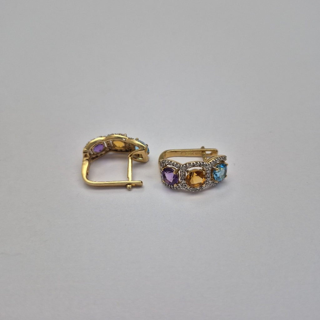 ARETES PAR ORO 14 K 5,10 GRMS (SEMINUEVO)