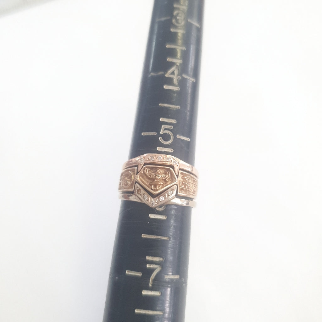 ANILLO DE GRADUACIÓN ORO 14 K 4.7 GRMS (SEMINUEVO)