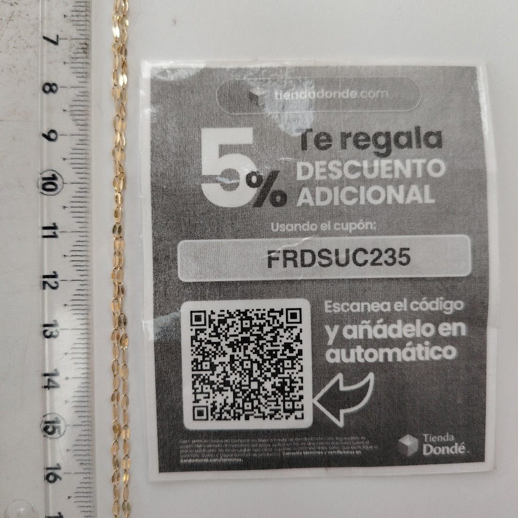 CADENA, DIJE ORO 10 K 1.5 GRMS (SEMINUEVO)
