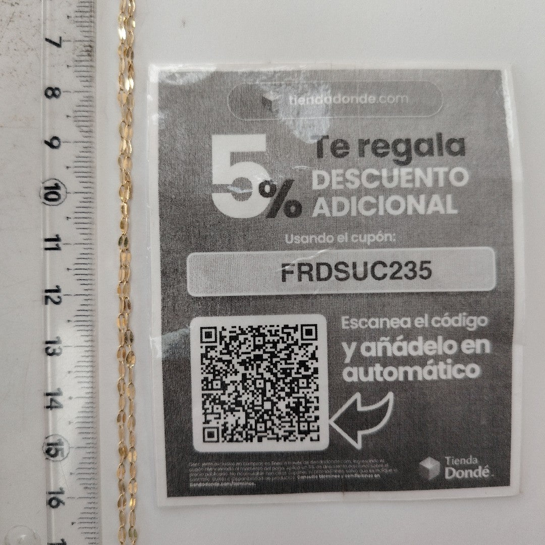 CADENA, DIJE ORO 10 K 1.5 GRMS (SEMINUEVO)