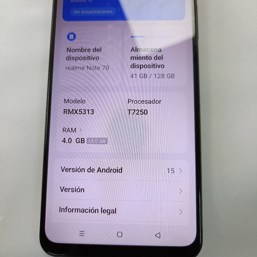 CELULAR REALME NOTE 70 RMX5313 (2025) 128 GB 4 GB RAM (SEMINUEVO)