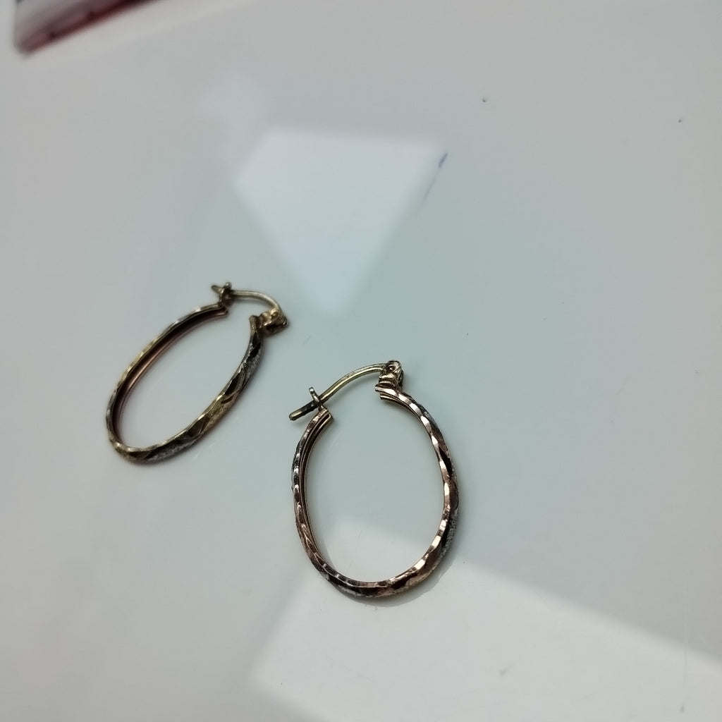 ARRACADAS PAR ORO, ORO COMBINADO 14 K 2 GRMS (SEMINUEVO)