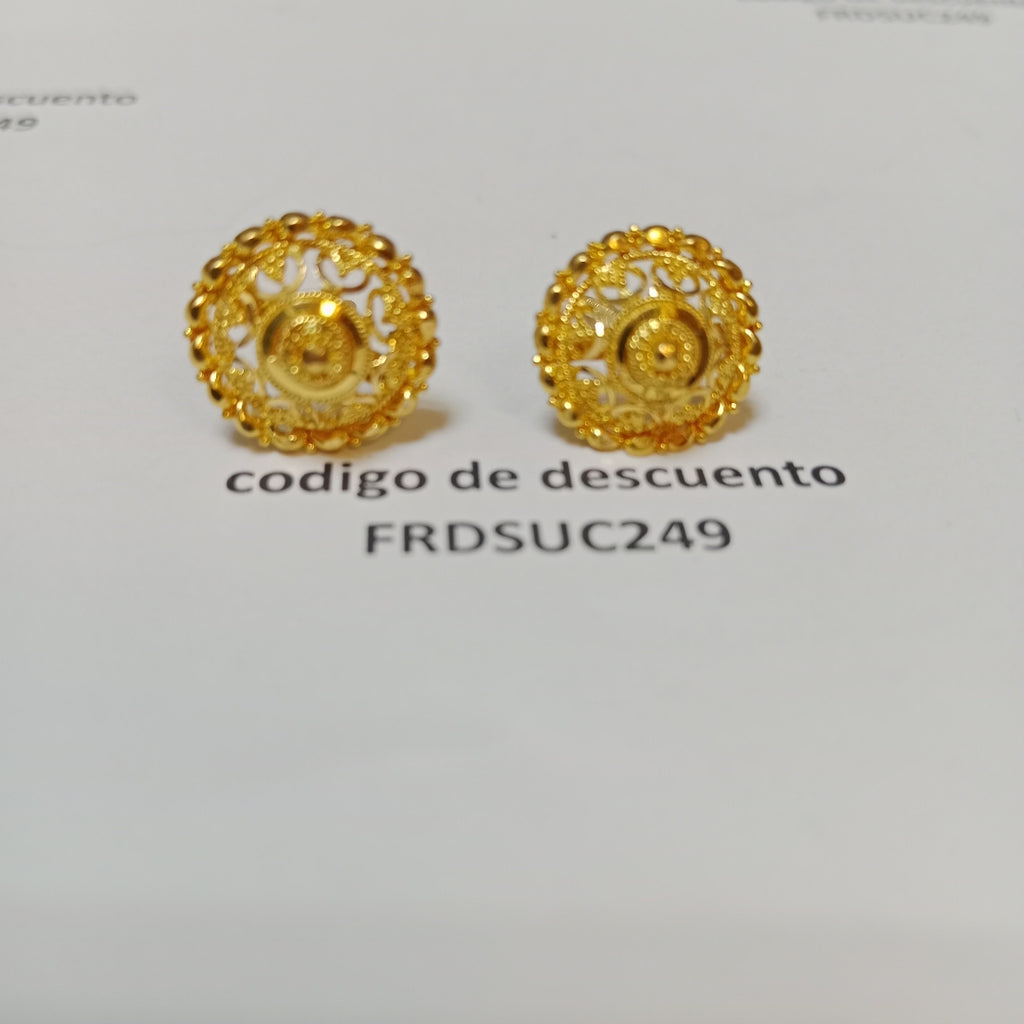 ARETES PAR ORO 18 K 3.4 GRMS (SEMINUEVO)