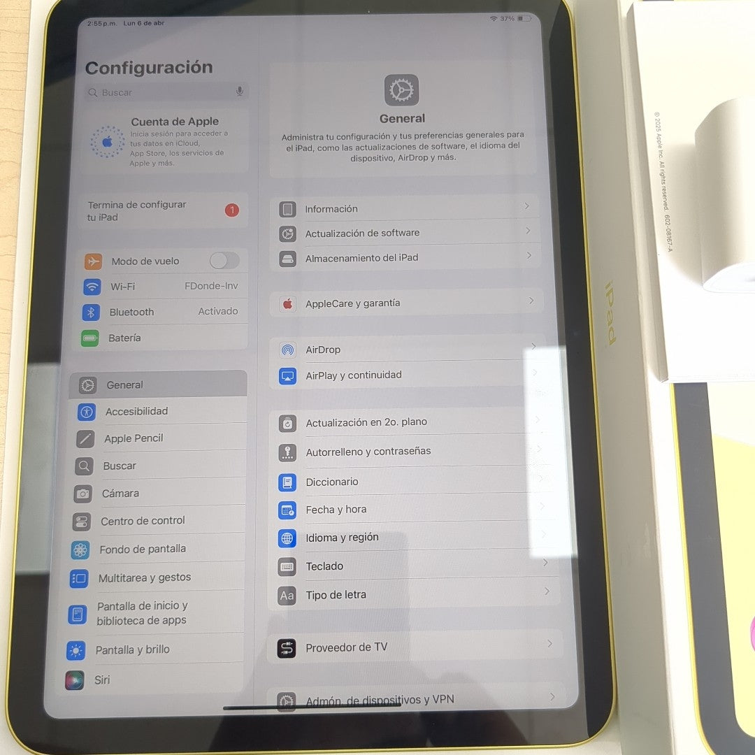 TABLETA APPLE IPAD A16 A3354 (2025) 128 GB 6 GB RAM (SEMINUEVO)
