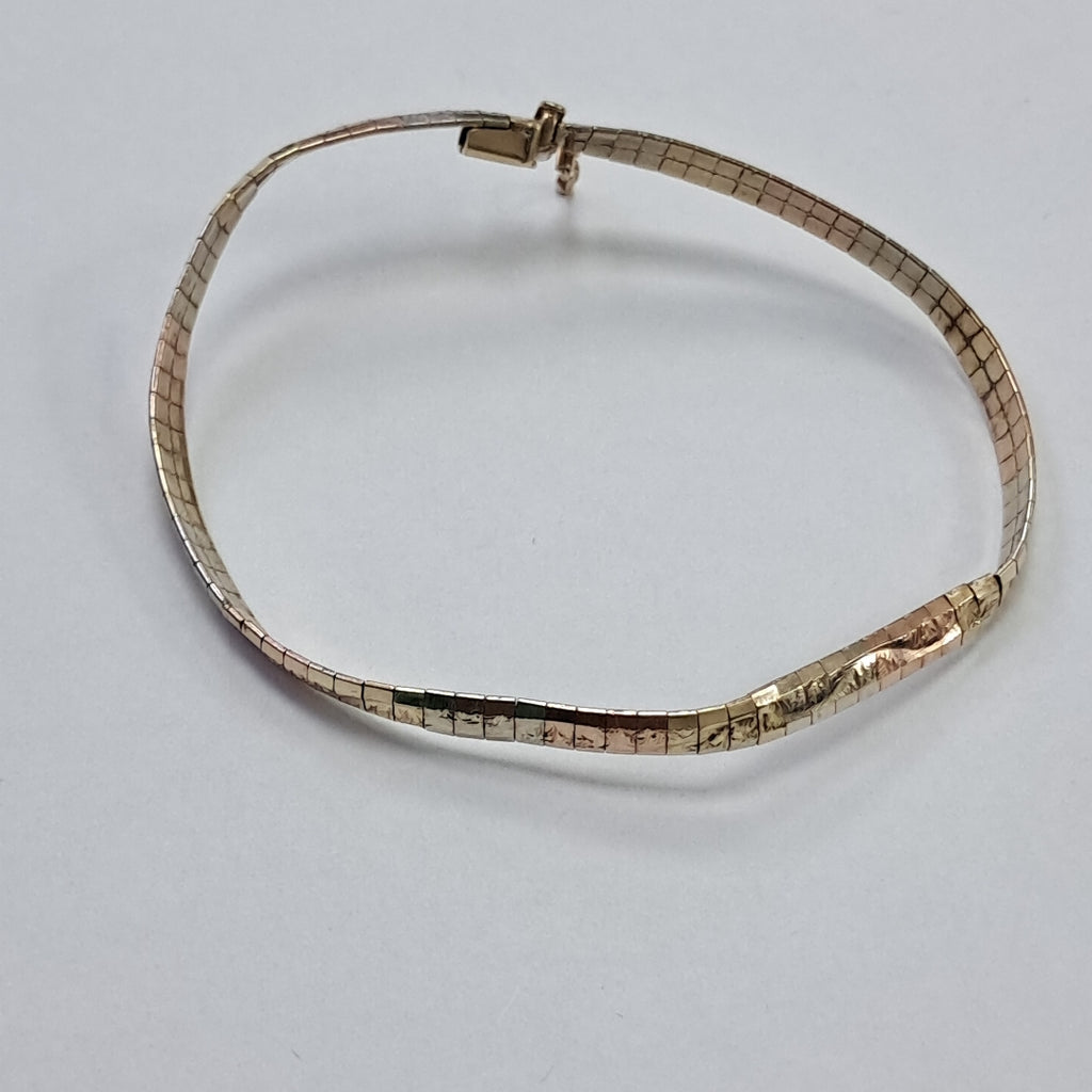 PULSERA ORO COMBINADO 14 K 7.9 GRMS (SEMINUEVO)