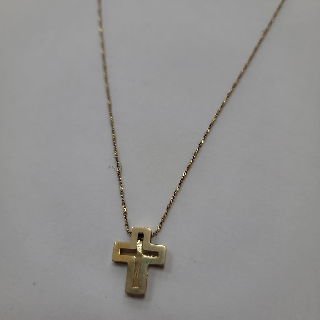 CADENA, CRUZ ORO 10 K 4 GRMS (SEMINUEVO)