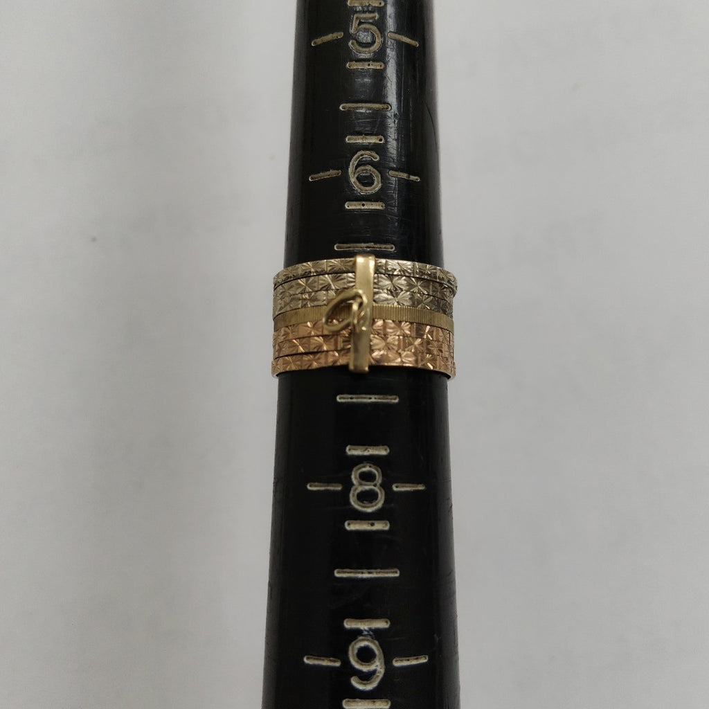 ANILLO ORO COMBINADO 10 K 3.5 GRMS (SEMINUEVO)