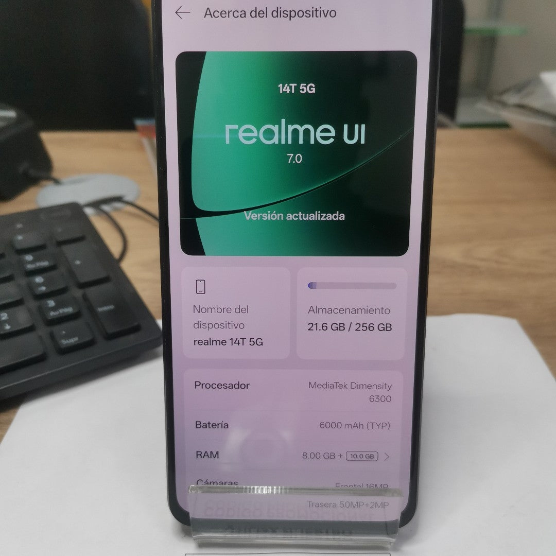 CELULAR REALME 14T 5G RMX5078 (2024) 256 GB 8 GB RAM (SEMINUEVO)