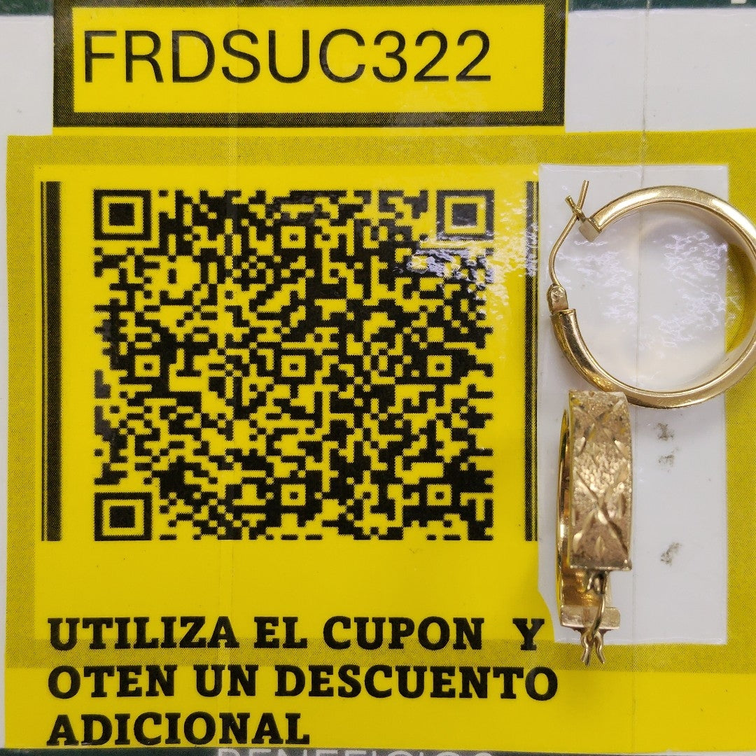 ARRACADAS PAR ORO 14 K 4.7 GRMS (SEMINUEVO)