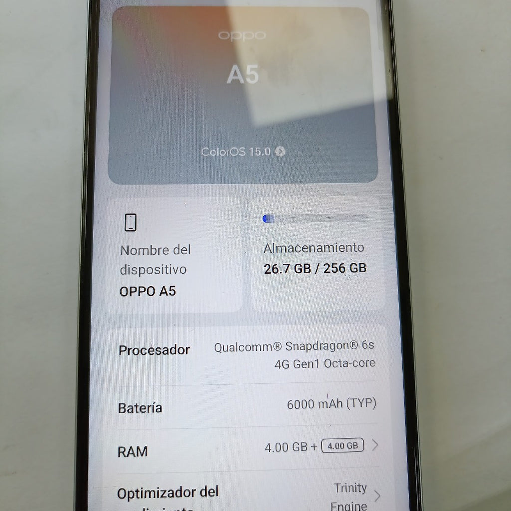 CELULAR OPPO  A5 CPH2727 (2025) 256 GB 4 GB RAM (SEMINUEVO)