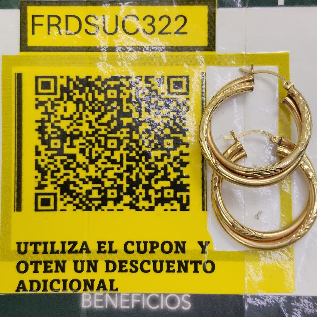 ARRACADAS PAR ORO 14 K 5.6 GRMS (SEMINUEVO)