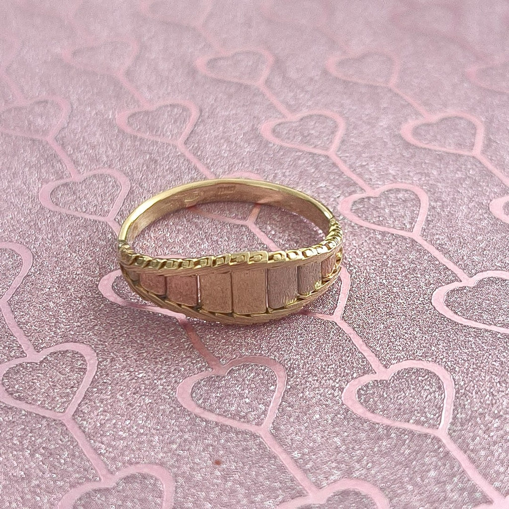 ANILLITO ORO COMBINADO 14 K 2.6 GRMS (SEMINUEVO)
