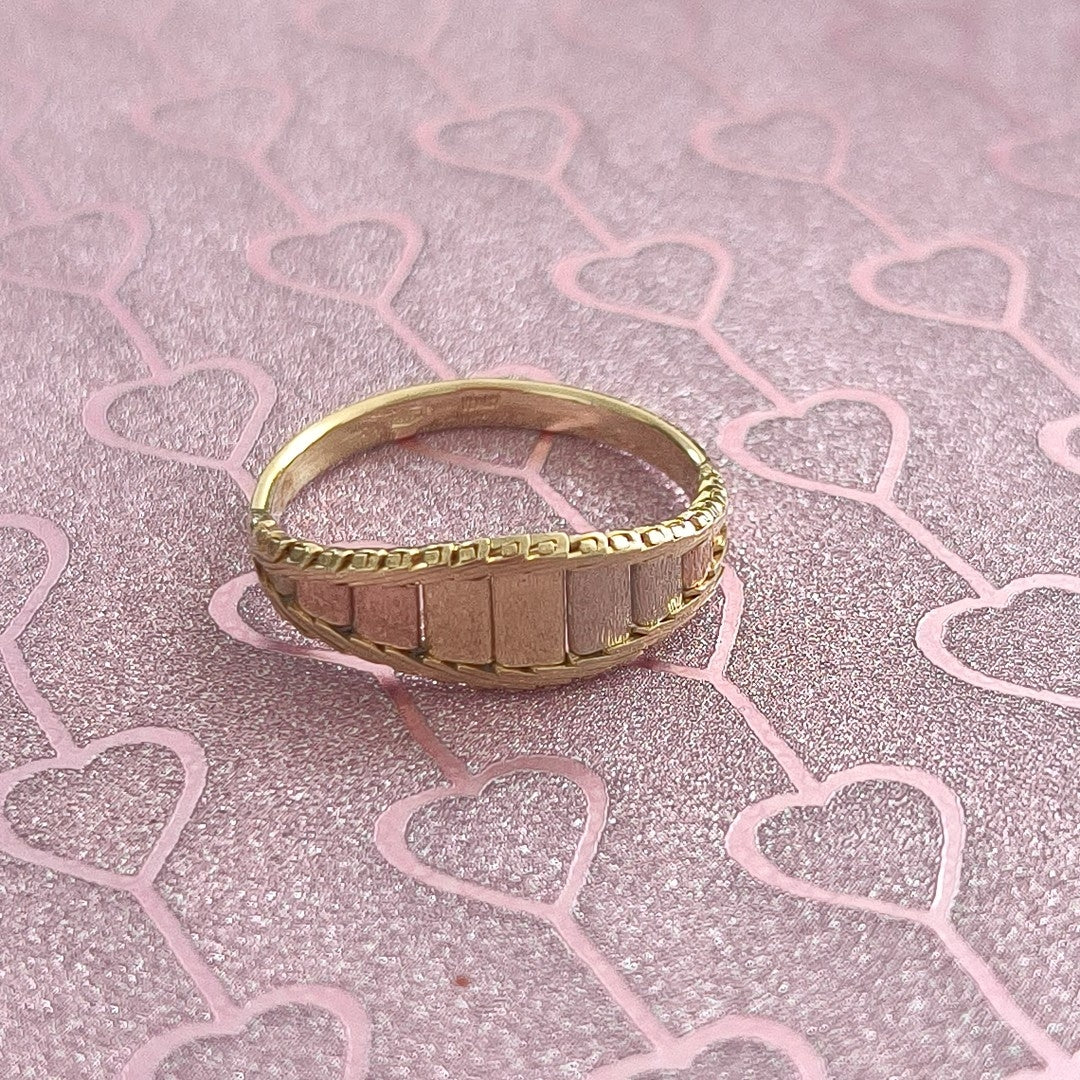 ANILLITO ORO COMBINADO 14 K 2.6 GRMS (SEMINUEVO)