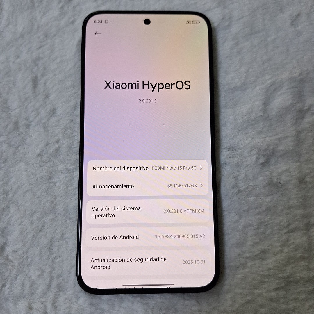 CELULAR XIAOMI REDMI NOTE 15 PRO 5G 25080RABDG (2026) 512 GB 8 GB RAM (SEMINUEVO)