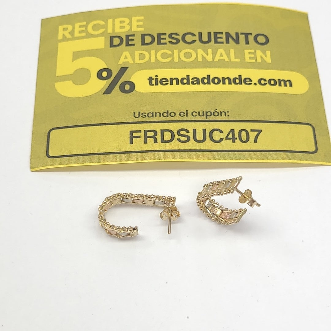 ARETES PAR ORO 14 K 4,80 GRMS (SEMINUEVO)