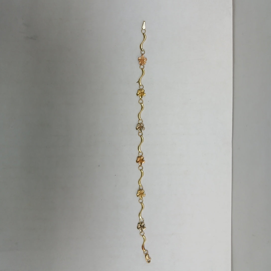 PULSERA ORO COMBINADO 14 K 3,80 GRMS (SEMINUEVO)