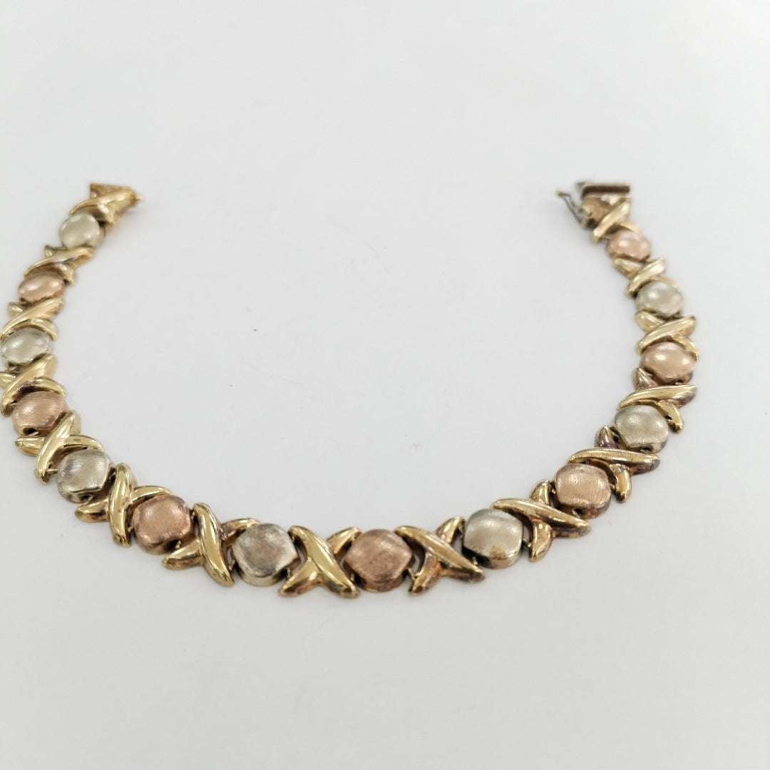 PULSERA ORO, ORO COMBINADO 14 K 11.9 GRMS (SEMINUEVO)