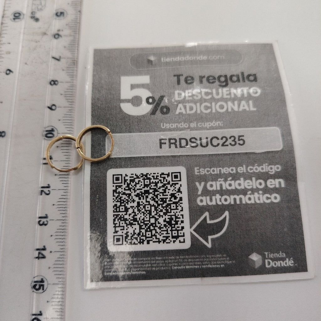 ARRACADAS PAR ORO 10 K 1 GRMS (SEMINUEVO)