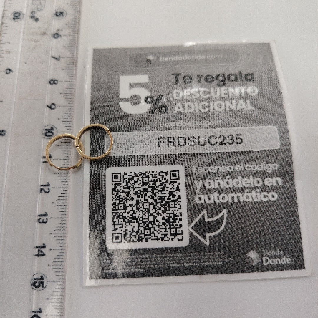 ARRACADAS PAR ORO 10 K 1 GRMS (SEMINUEVO)
