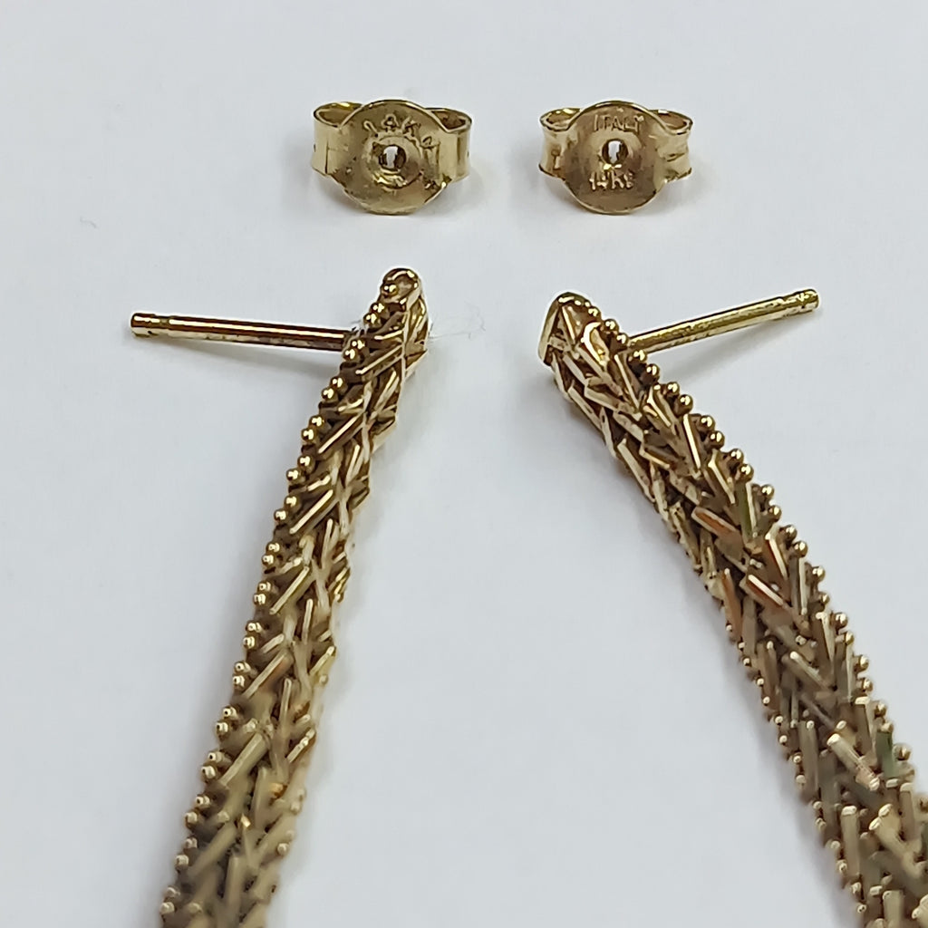 ARETES PAR ORO 14 K 3.2 GRMS (SEMINUEVO)