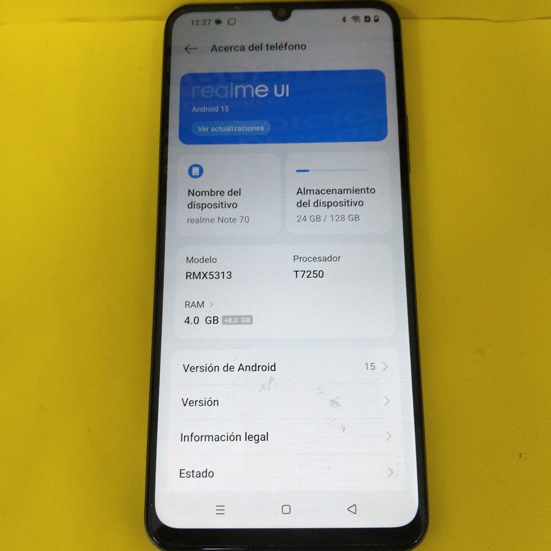 CELULAR REALME NOTE 70 RMX5313 (2025) 128 GB 4 GB RAM (SEMINUEVO)