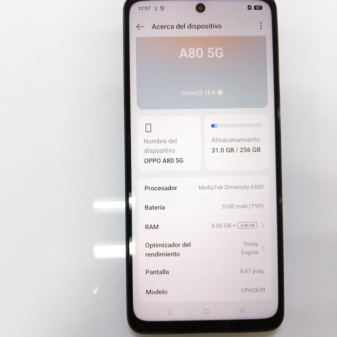 CELULAR OPPO  A80 5G CPH2639 (2024) 256 GB 8 GB RAM (SEMINUEVO)