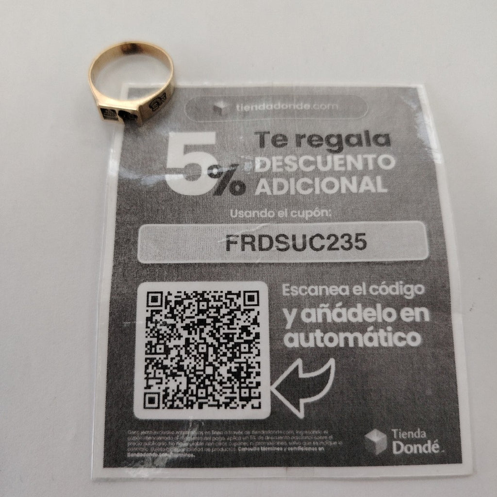 ANILLO DE GRADUACIÓN ORO 8 K 3.5 GRMS (SEMINUEVO)