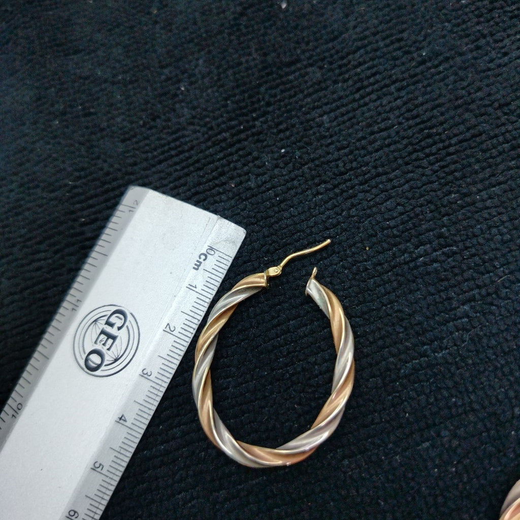 ARRACADAS PAR ORO COMBINADO 10 K 2.9 GRMS (SEMINUEVO)