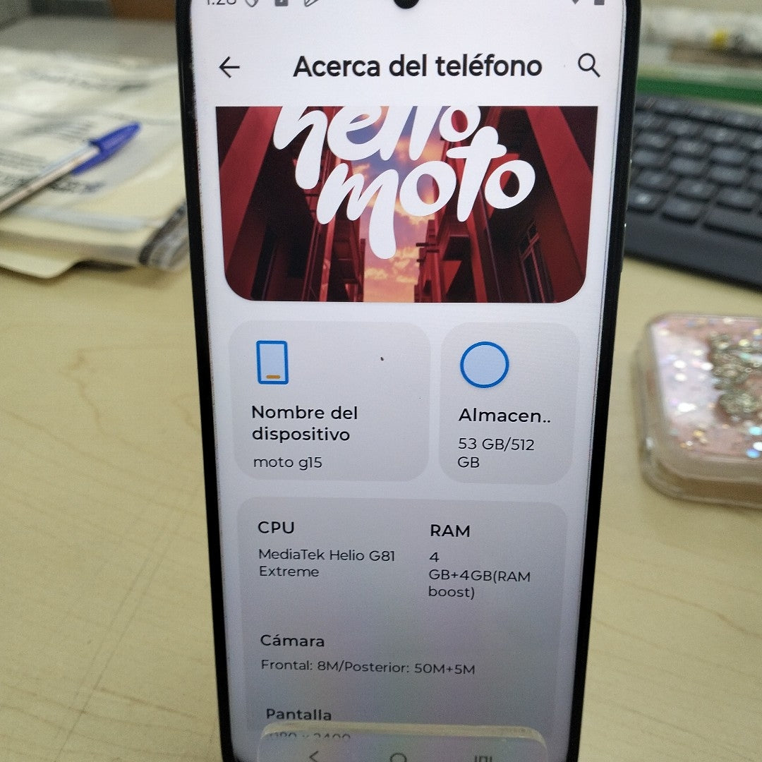 CELULAR MOTOROLA MOTO G15 XT2521-2 (2025) 512 GB 4 GB RAM (SEMINUEVO)