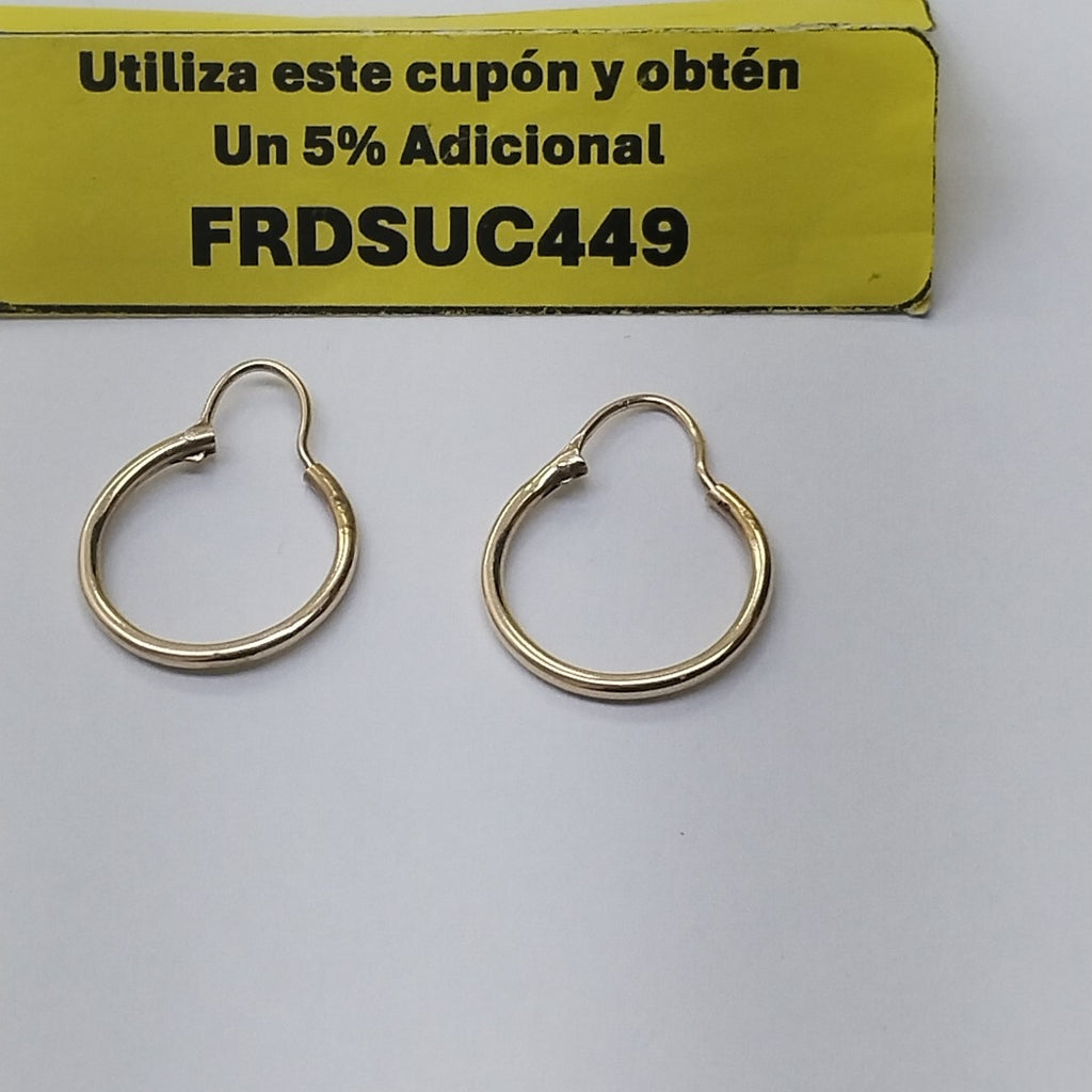 ARRACADAS PAR ORO 14 K 1.8 GRMS (SEMINUEVO)