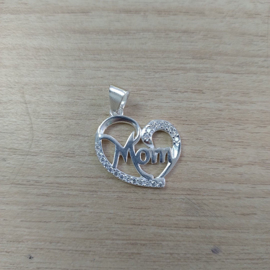 DIJE CORAZON C/CIRCONIAS PLATA .925 3.3 GR (NUEVO)