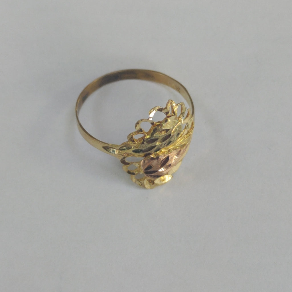 ANILLO ORO COMBINADO 14 K 1.5 GRMS (SEMINUEVO)