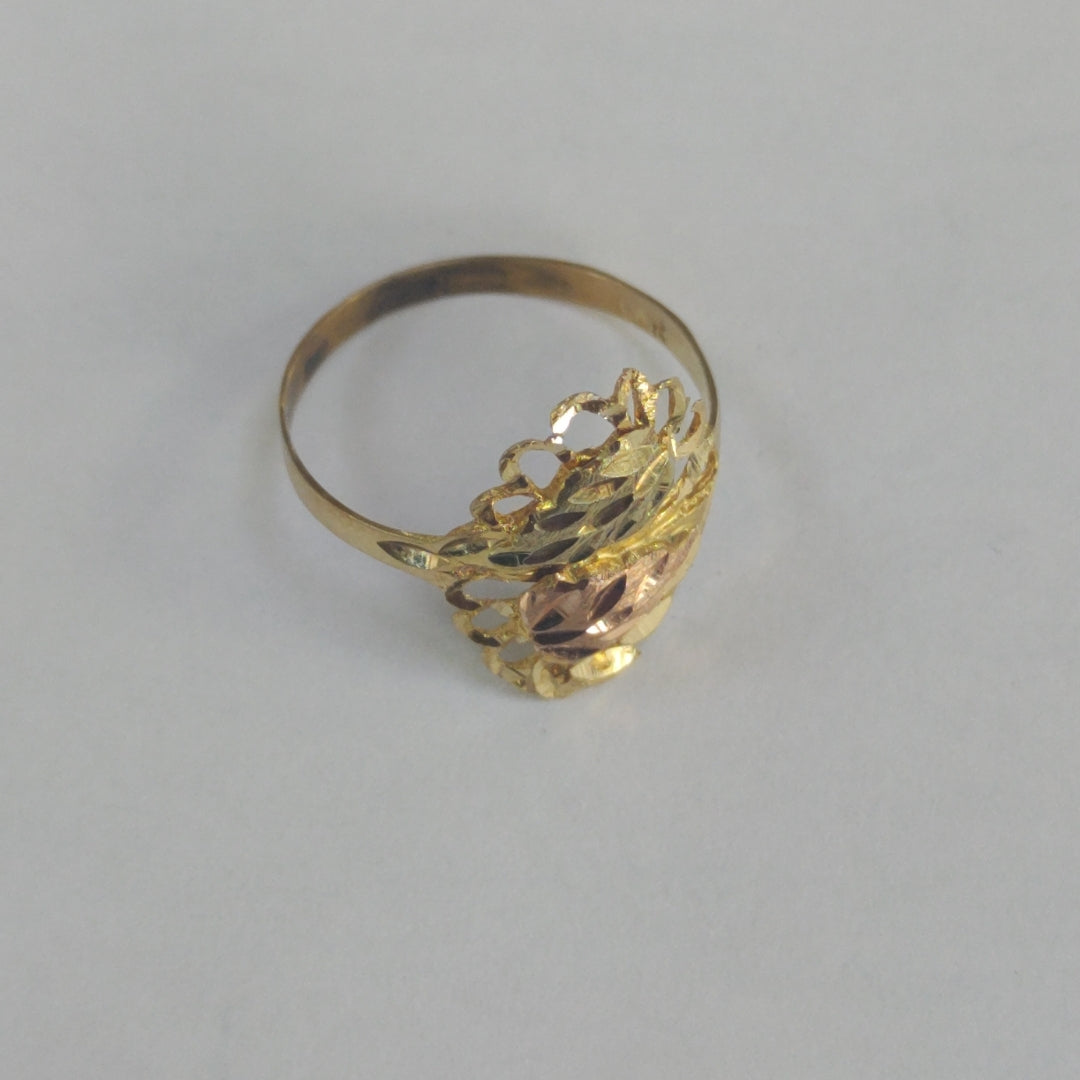 ANILLO ORO COMBINADO 14 K 1.5 GRMS (SEMINUEVO)
